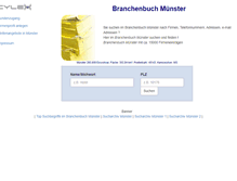 Tablet Screenshot of cylex-branchenbuch-muenster.de